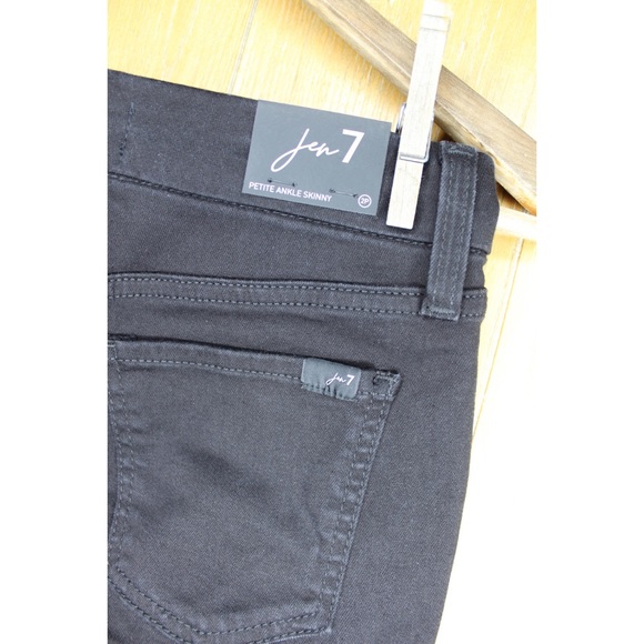 NEW JEN7 by 7 For All Mankind Petite Ankle Skinny Black Jeans 2P - Picture 12 of 13